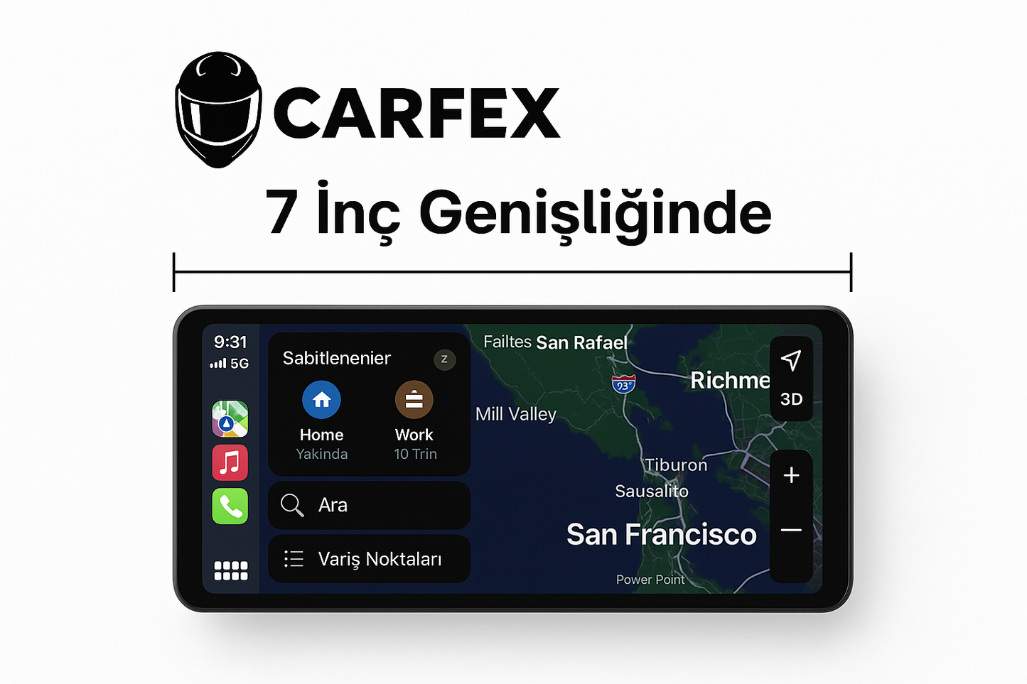 Carfex Motosiklet Carplay